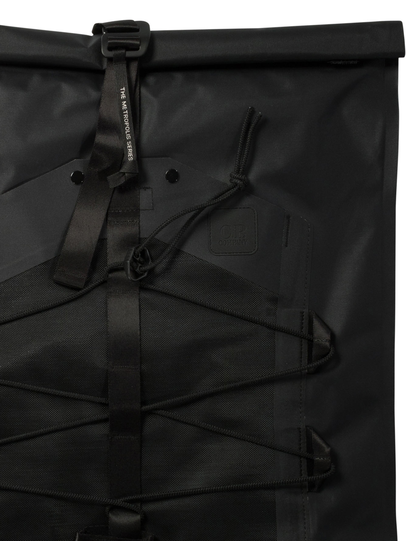 C.P. COMPANY Black   The Metropolis Series Rubber Reps Rolled backpack